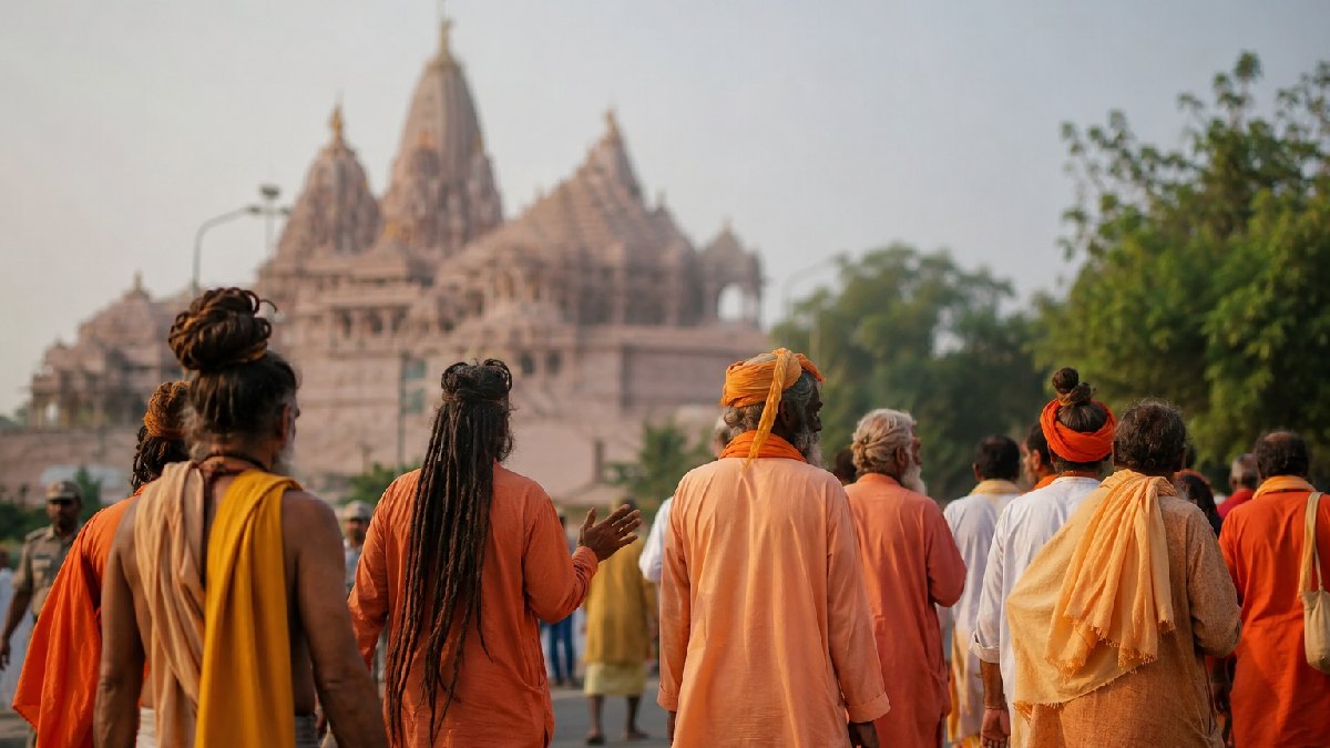 Ram Temple Donation Row: 500 Saints to March to PM Modi’s Residence Today (Representative Image) | Photo Credit: AI Image