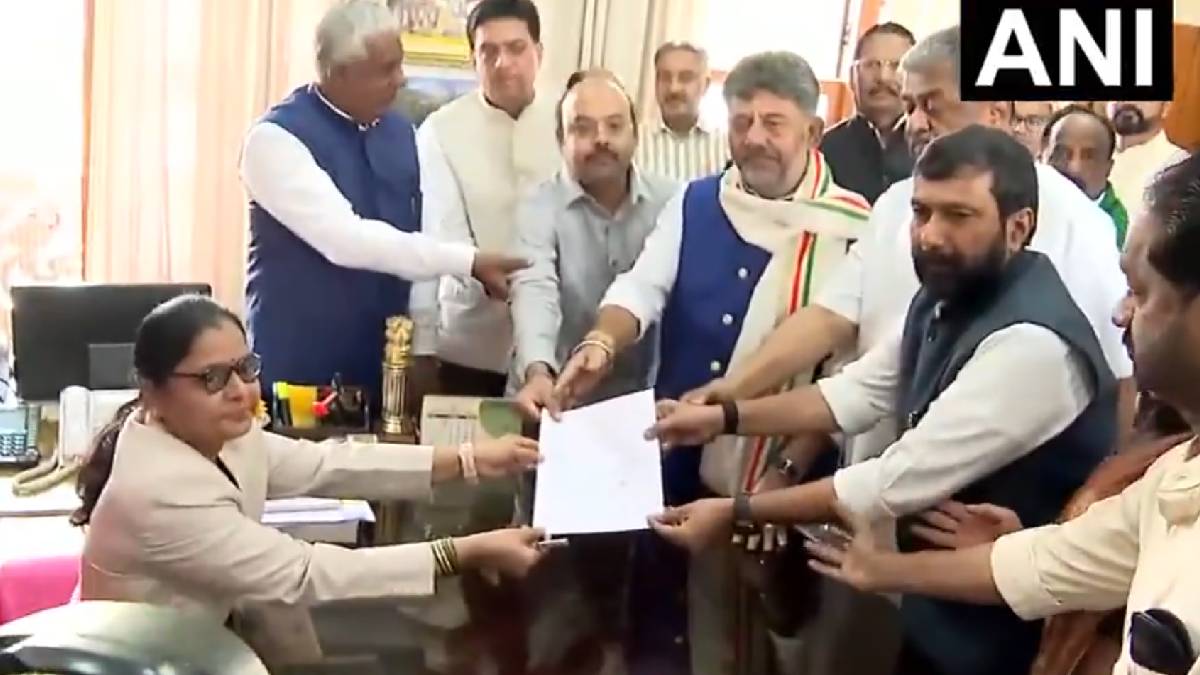 Salim Ahmed Files Nomination for Karnataka Legislative Council Chairman Post in Presence of CM DK Shivakumar