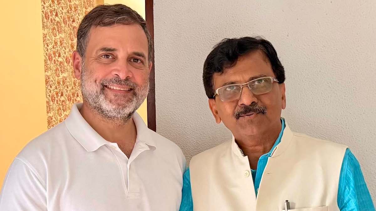 ಸಂಜಯ್ ರಾವತ್–ರಾಹುಲ್ ಗಾಂಧಿ ಭೇಟಿ - ದೇಶದ ರಾಜಕೀಯ ಪರಿಸ್ಥಿತಿ ಕುರಿತು ಮಹತ್ವದ ಚರ್ಚೆ!!