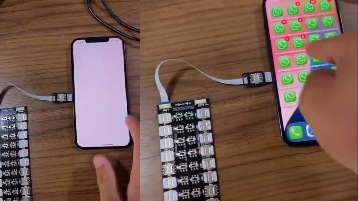 Hacker Claims to Show 20 SIM Cards Running WhatsApp on a Single Phone