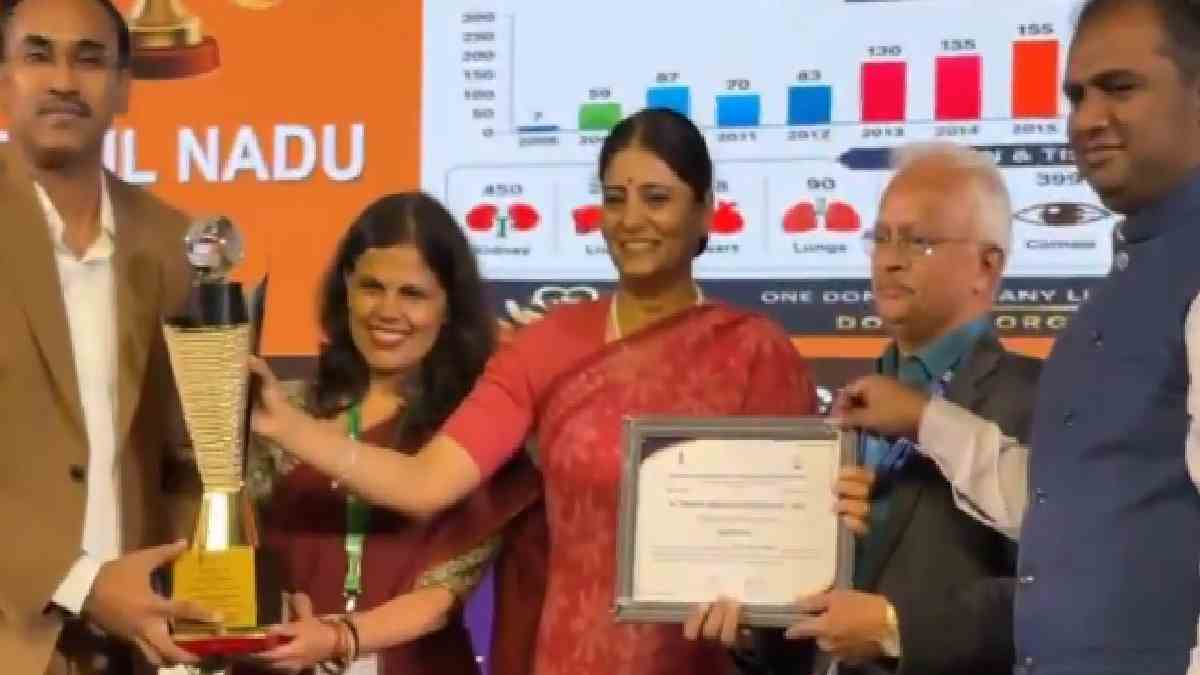 Tamil Nadu Honoured by Centre for Excellence in Organ Donation | Photo Credit: https://x.com/Vignesh_twitz