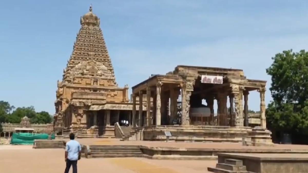Cleaning Work Begins at Thanjavur Brihadeeswarar Temple Following ASI Advice