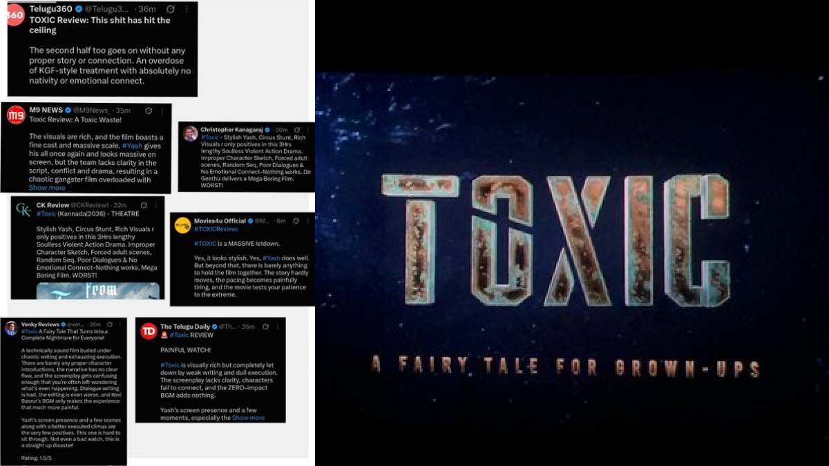 Toxic Review: Stylish Action Impresses, Chaotic Storytelling Disappoints | Photo Credit: https://x.com/SachinSuraj2 AND https://x.com/Lonely_prabh