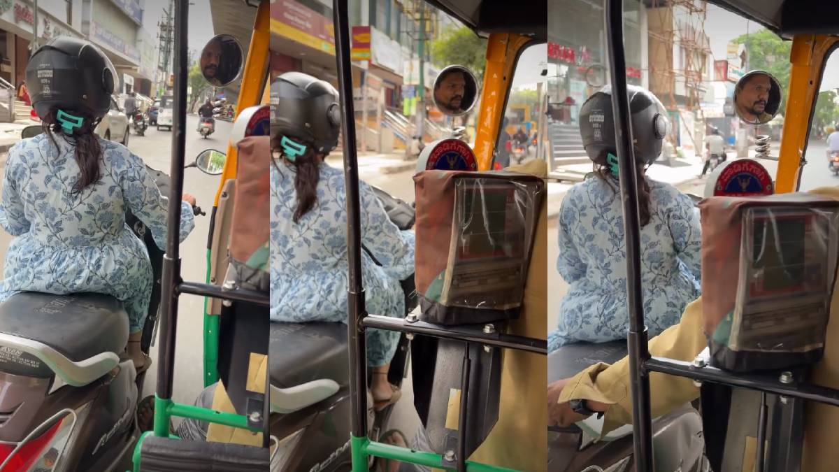 Bengaluru Uber Driver Tanzeem Helps Stranded Scooty Rider | Viral | Photo Credit: https://www.instagram.com/chetnaaasaraf/reels/