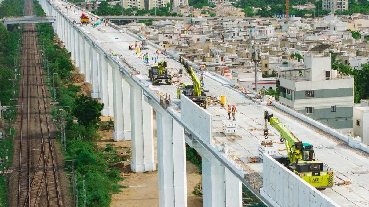 Vadodara Bullet Train Station Construction Advances as Slab Work Completed, Steel Erection Underway
