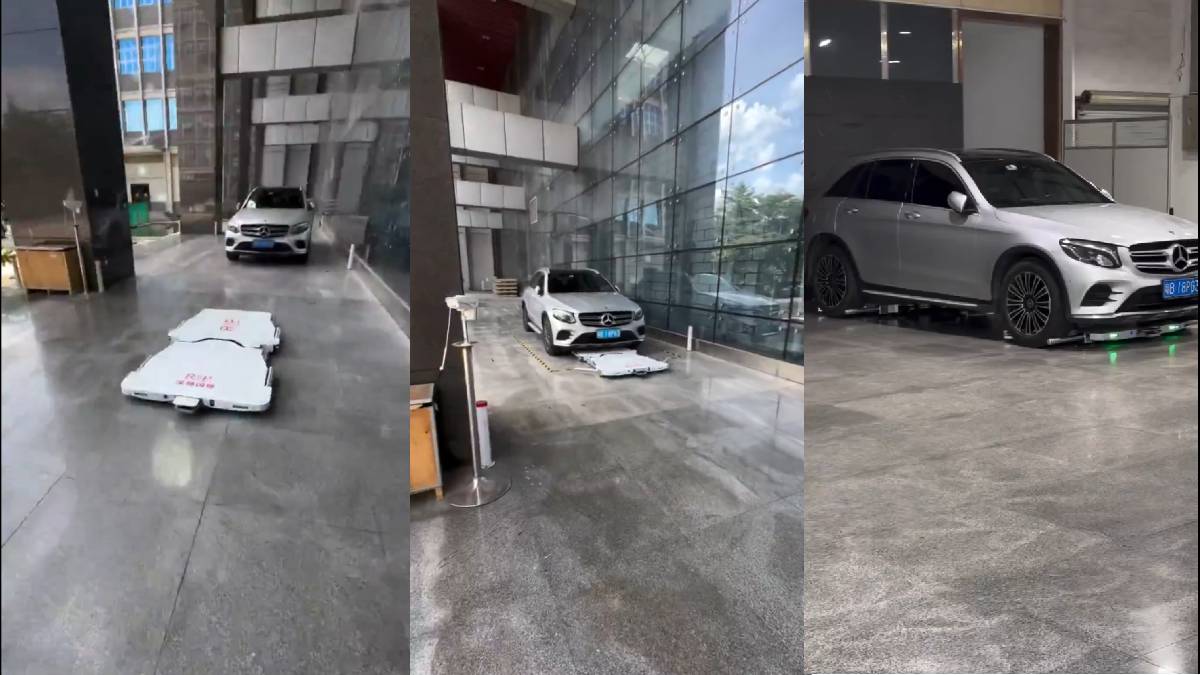 Fully Autonomous Valet Robot Parks and Retrieves Cars