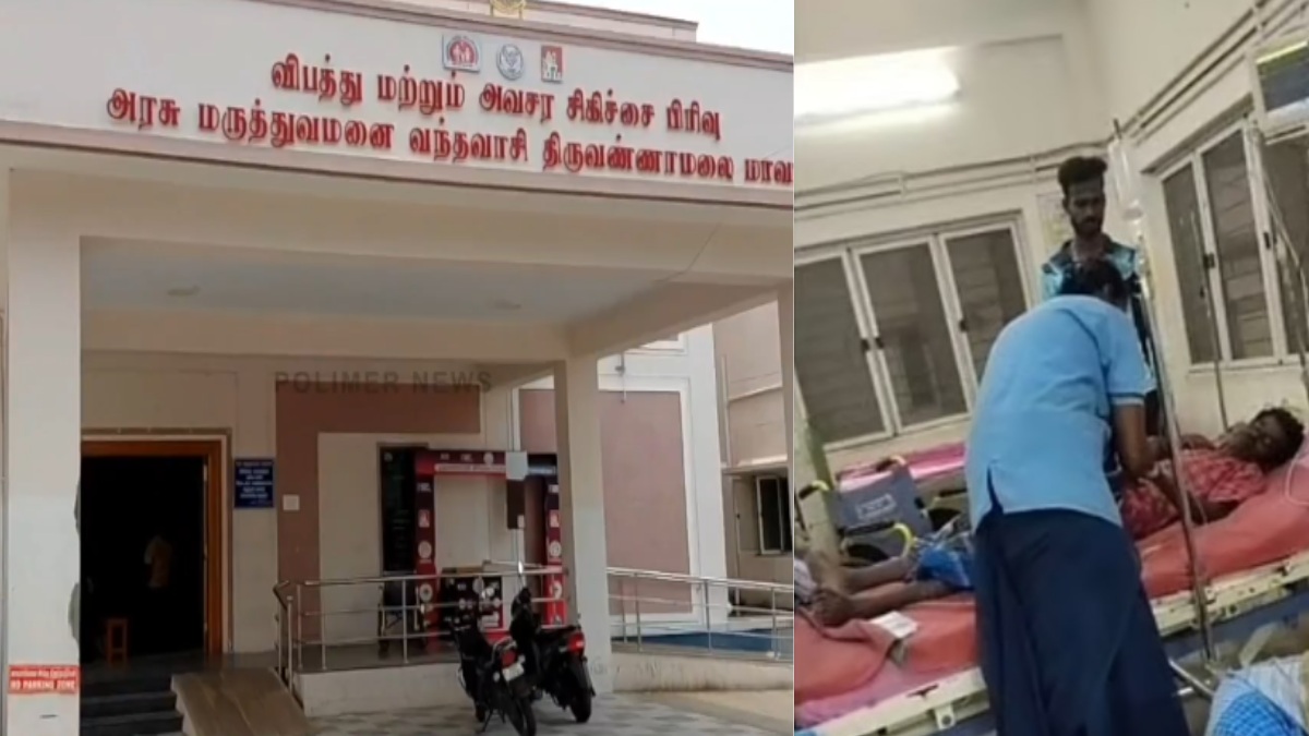 Cleanliness Worker Allegedly Handles Patient’s IV Drip at Vandavasi Hospital, Video Goes Viral