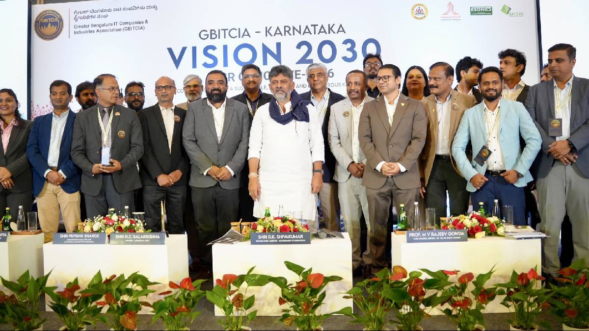 DK Shivakumar Calls for Stronger Government-Industry Partnership at Karnataka Vision 2030 CSR Conclave