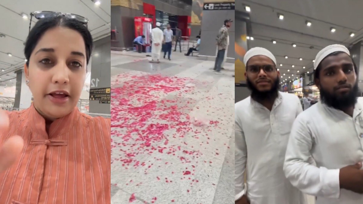 Woman Questions Hajj Returnees Over Airport Littering, Video Sparks Debate on Civic Sense