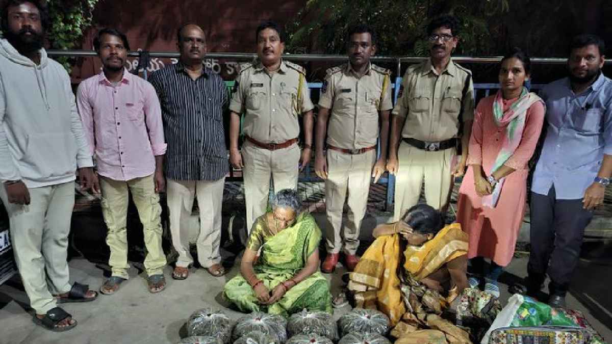 Telangana officials seize 28 kg ganja | Photo Credit: https://x.com/ANI
