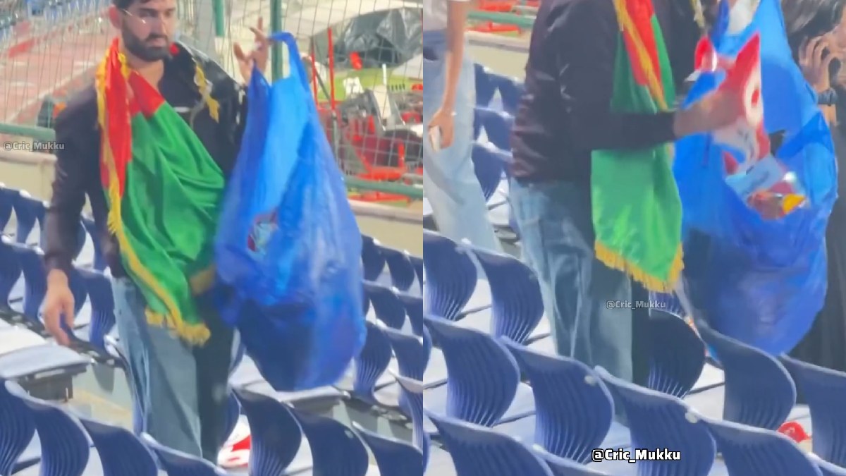 Beyond Cricket: Afghanistan Fan Cleans Stands After IND vs AFG 3rd T20I | WATCH