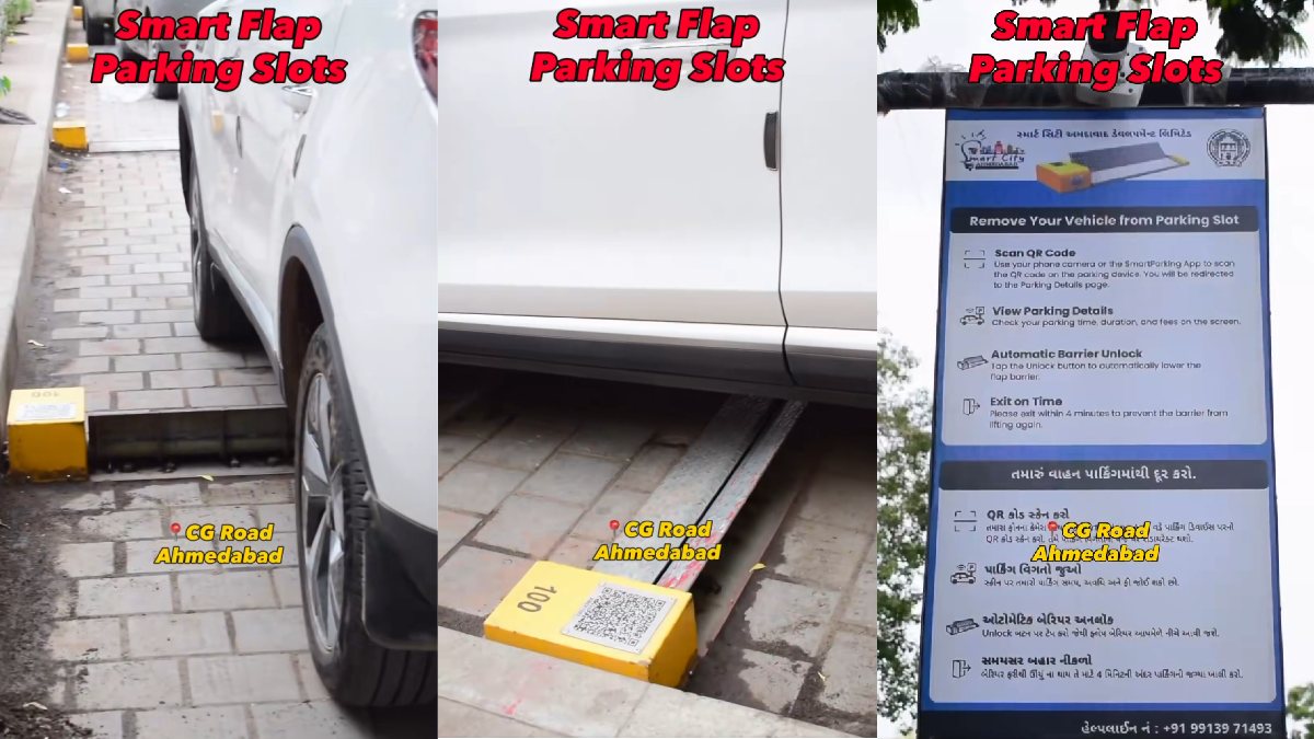 Ahmedabad Gets 280 Smart Parking Slots on CG Road With Sensor-Based Flap System