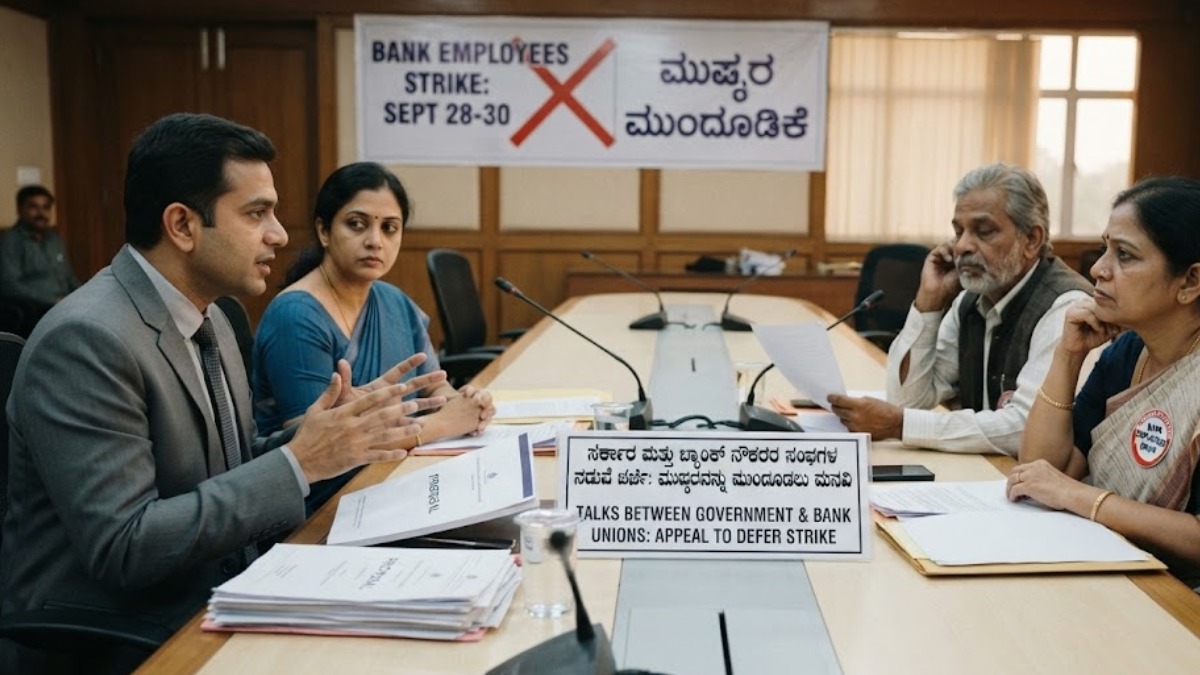 ಬ್ಯಾಂಕ್ ನೌಕರರ 3 ದಿನಗಳ ಮುಷ್ಕರ - ಕೇಂದ್ರದಿಂದ ಮುಂದೂಡುವಂತೆ ಮನವಿ!!