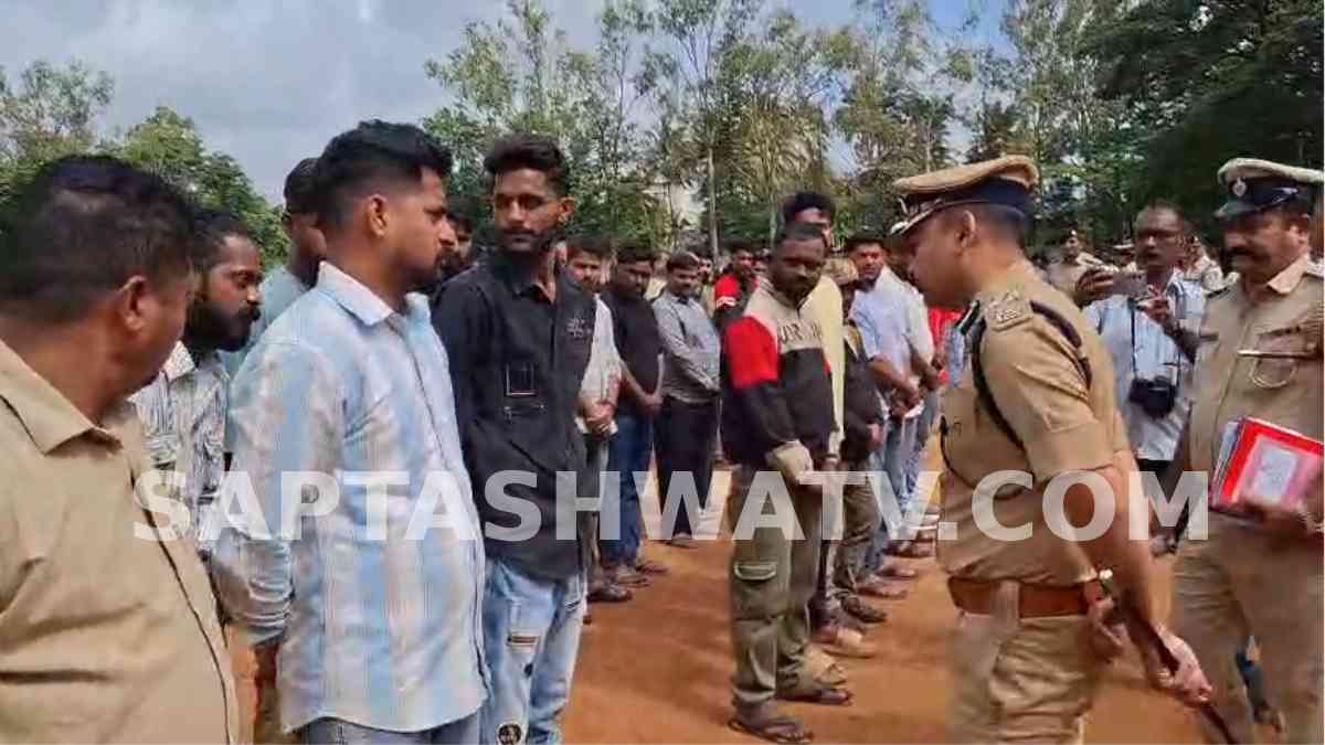 Belagavi Police Conduct Rowdy-Sheeter Parade Ahead of Ganeshotsav, Issue Strict Warning