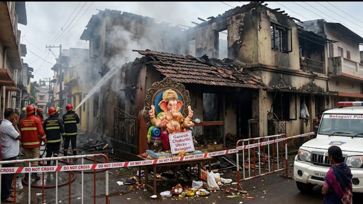 Belagavi Fire Tragedy: Four Family Members Burned Alive in Suspected Short-Circuit Blaze on Ganesh Chaturthi