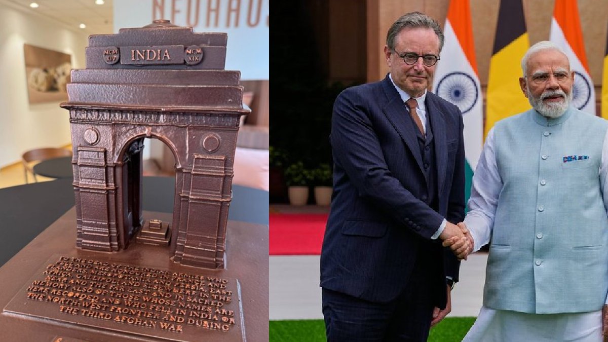Chocolate India Gate Gift for PM Modi Breaks Before Presentation