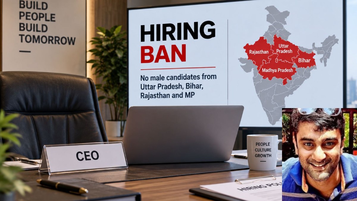 Bengaluru CEO Faces Backlash Over Hiring Ban on Men From Four North Indian States