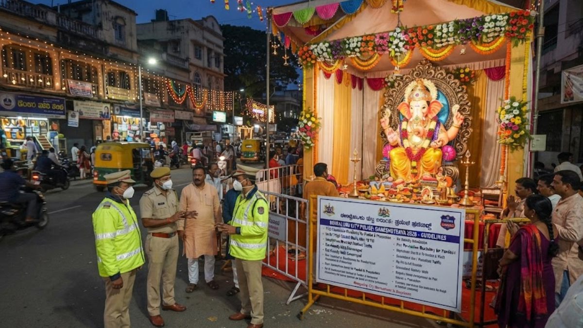 Bengaluru Ganeshotsava 2026: Police Issue Strict Guidelines for Public Ganesh Idol Installations and Processions