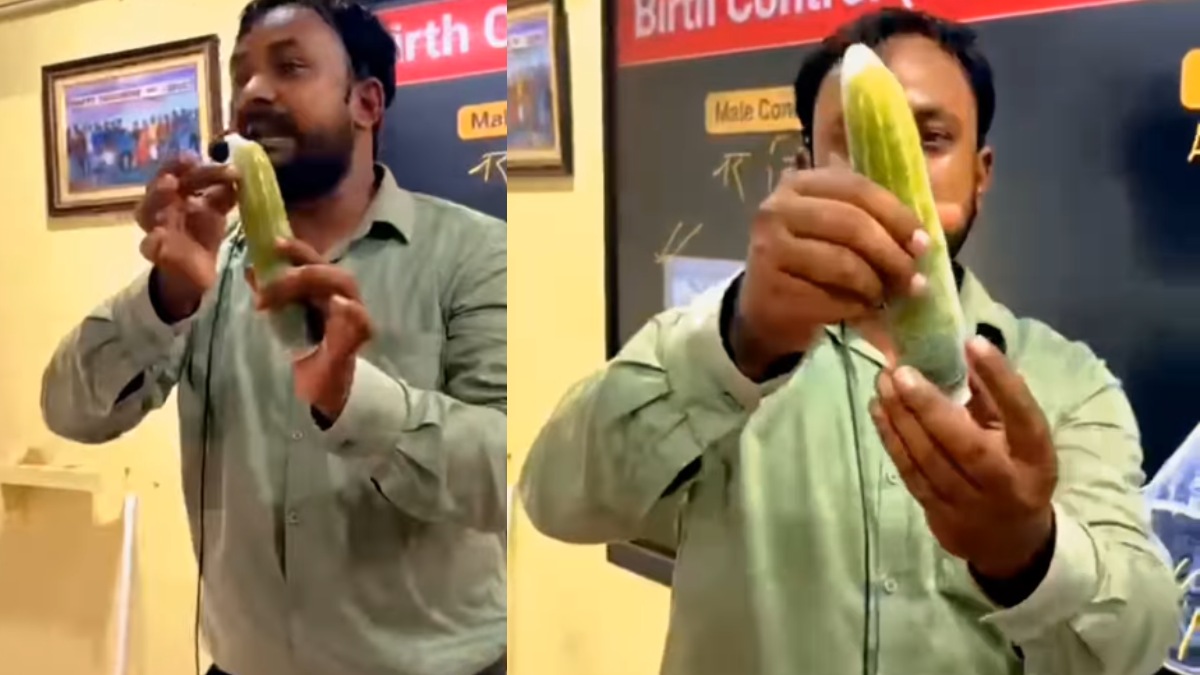 Bihar Biology Teacher Uses Cucumber to Demonstrate Condom Use in Class