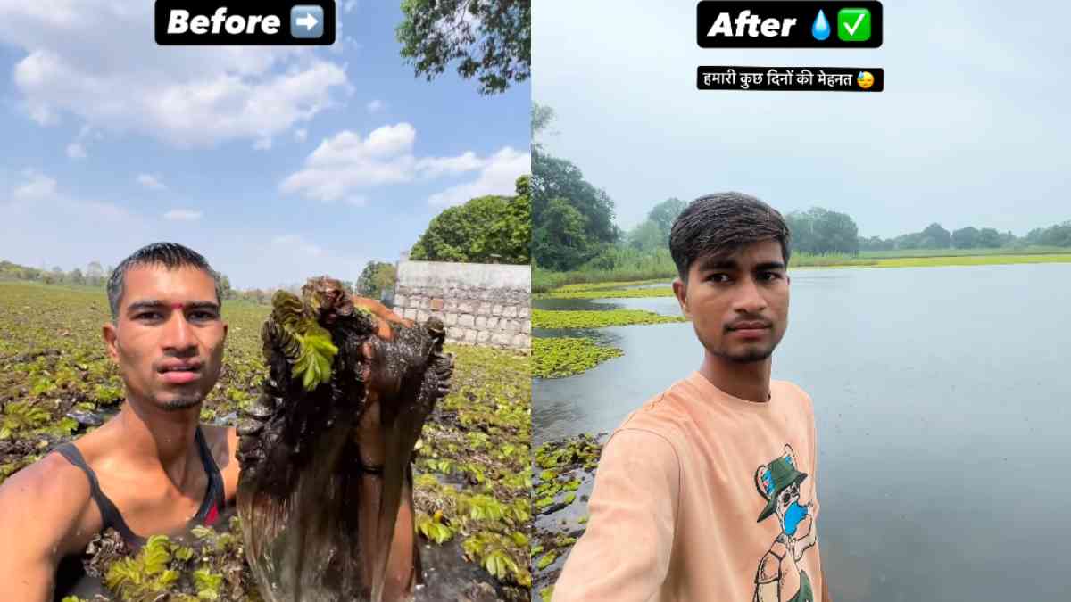 20-Year-Old Student Cleans Polluted River With Bare Hands, Wins Praise From Anand Mahindra
