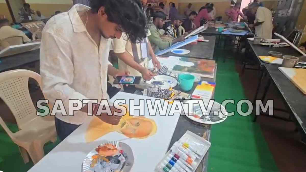BJP Art and Cultural Cell Organises Painting Programme Under Seva Sankalp Abhiyan