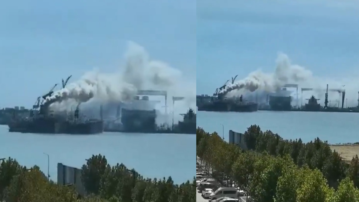 China Ship Fire Horror: 20 Dead | Photo Credit: https://x.com/Vishii14/