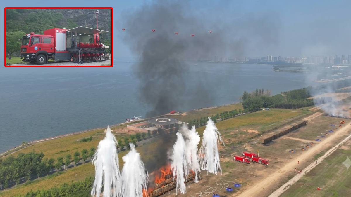 China’s Futuristic Fire Truck Could Send Drones to Fight Fires From the Ground and Air