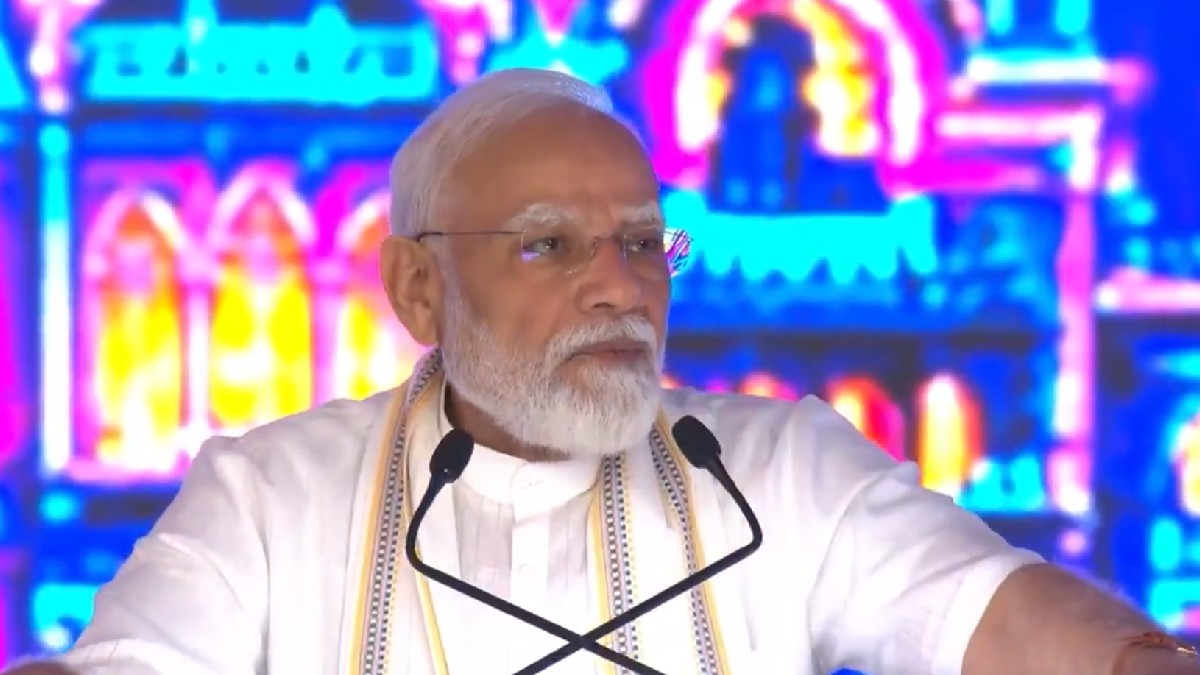 PM Modi addresses Vadodara event. | Photo Credit: https://x.com/narendramodi