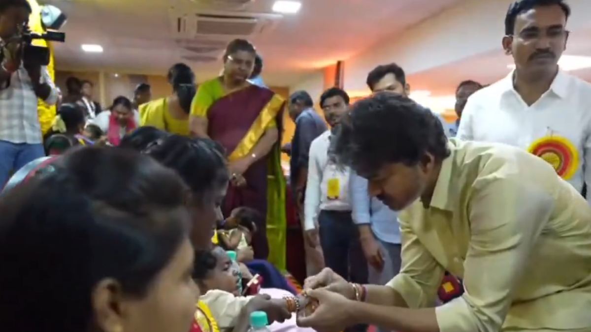 CM Vijay Becomes ‘Maternal Uncle’, Gives Gold Rings To Newborns In Tamil Nadu