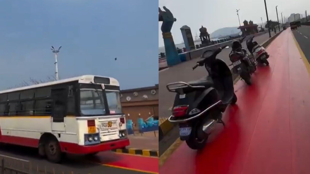 Visakhapatnam’s Red Cycling Lane Sparks Debate Over Safety, Parking and Fitness