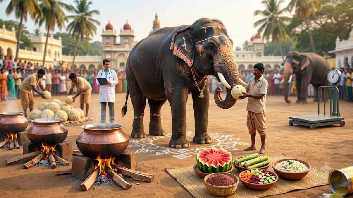 Mysuru Dasara Elephants Get a New Diet: Ghee Removed, Avalakki and Curd Added