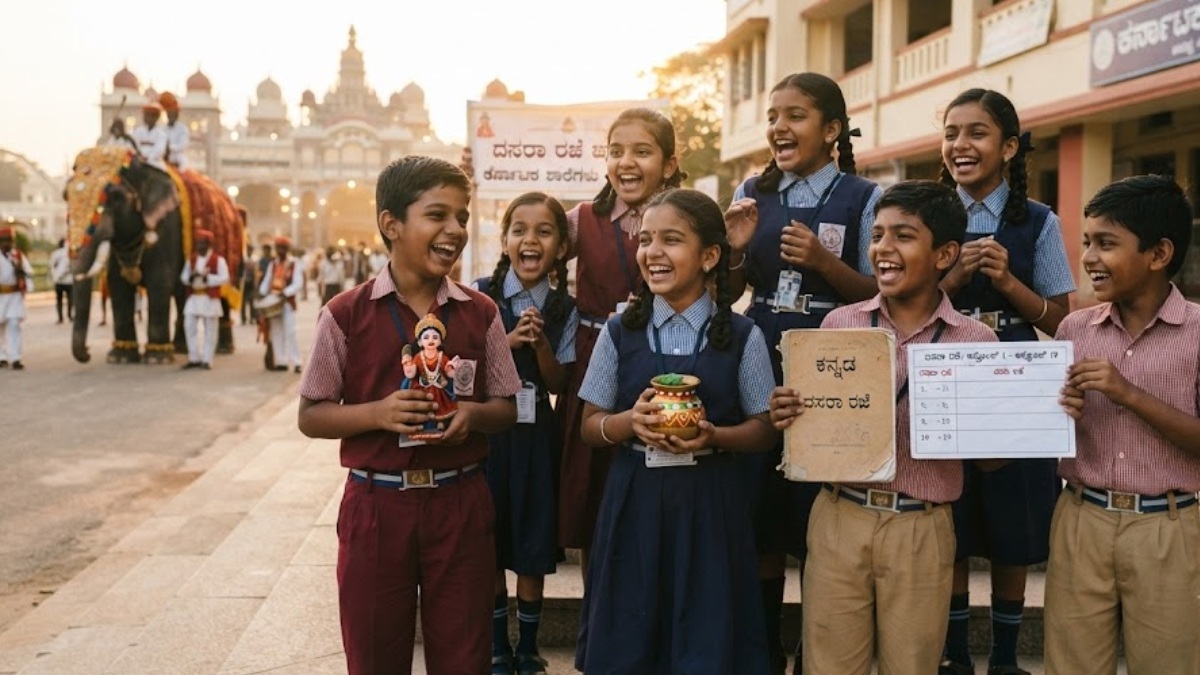 ಅಕ್ಟೋಬರ್ 3ರಿಂದ 21ರವರೆಗೆ ಶಾಲೆಗಳಿಗೆ ದಸರಾ ರಜೆ - ಅಕ್ಟೋಬರ್ 22ಕ್ಕೆ ಪುನರಾರಂಭ!!