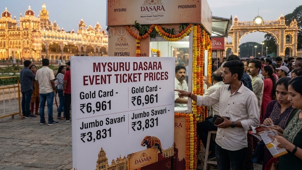 Mysuru Dasara 2026 Ticket Prices Rise: Gold Card Costs ₹6,961, Jamboo Savari Ticket ₹3,831