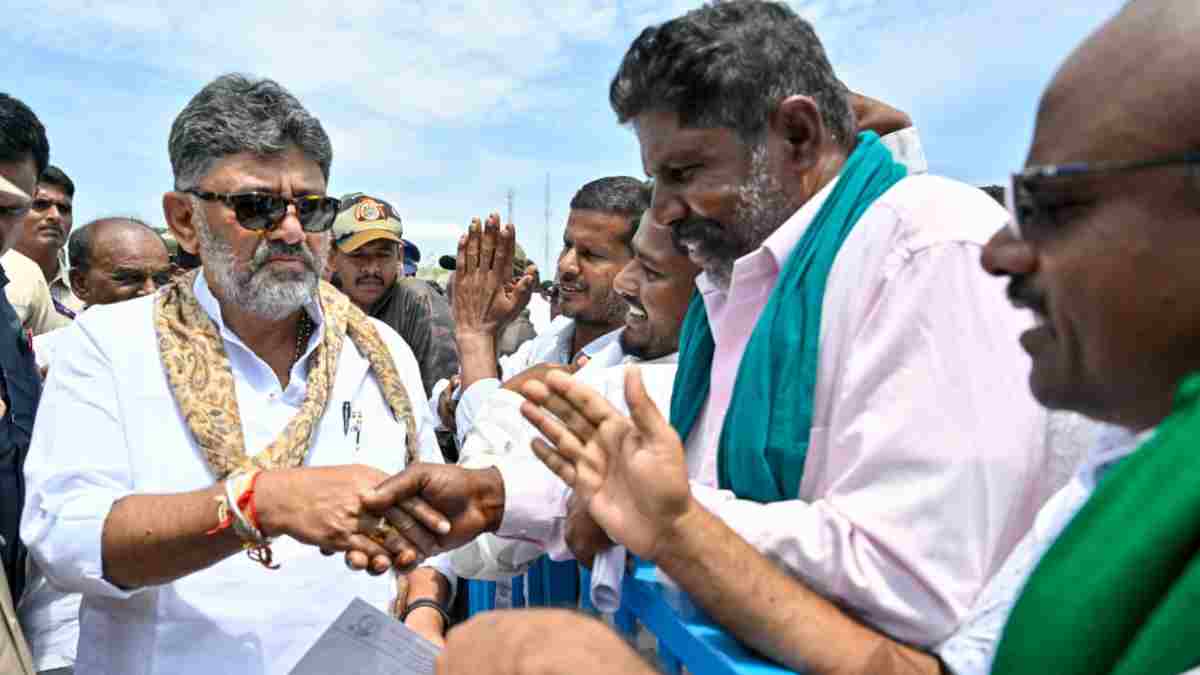 CM D K Shivakumar Receives Public Grievances in Hanur