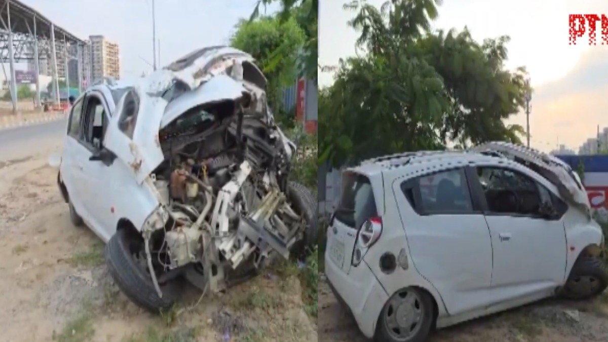 Dwarka Expressway Accident | Photo Credit: https://x.com/PTI_News