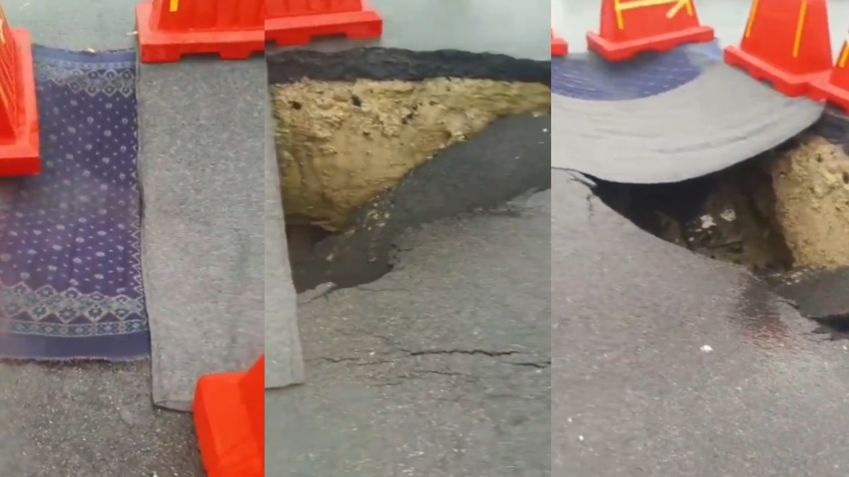 Ganga Expressway Cave-In in Unnao: Carpet Allegedly Used to Cover Damage, Raising Questions Over ₹36,230-Crore Project