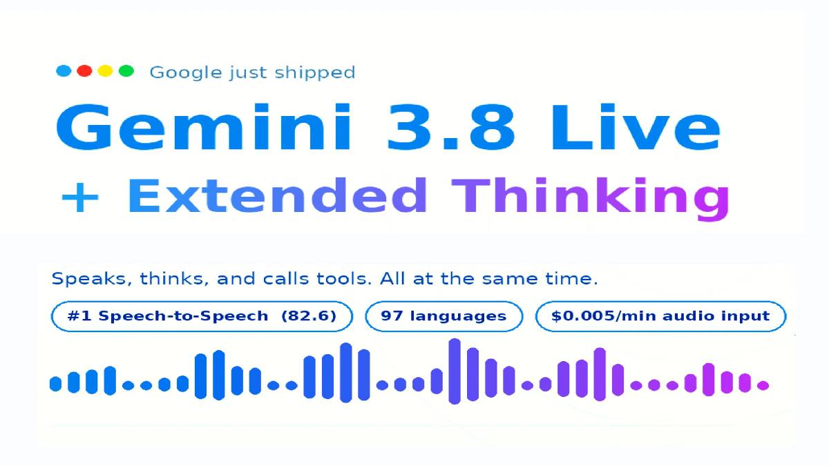Google Launches Gemini 3.8 Live and Extended Thinking Models for More Natural Real-Time Voice AI