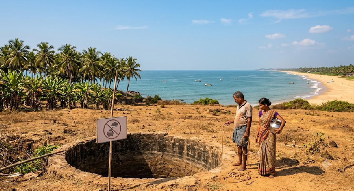 ಮಳೆಗಾಲದಲ್ಲೇ ಕರಾವಳಿ ಅಂತರ್ಜಲ ಮಟ್ಟ ಕುಸಿತ ಕಳೆದ ವರ್ಷಕ್ಕಿಂತ ಶೇ 48.76 ಮಳೆ ಕೊರತೆ!!