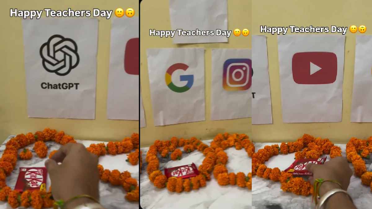 “Happy Teachers’ Day, ChatGPT!” Man Gives Chocolates to Google, YouTube & Instagram, Internet Bursts Into Laughter