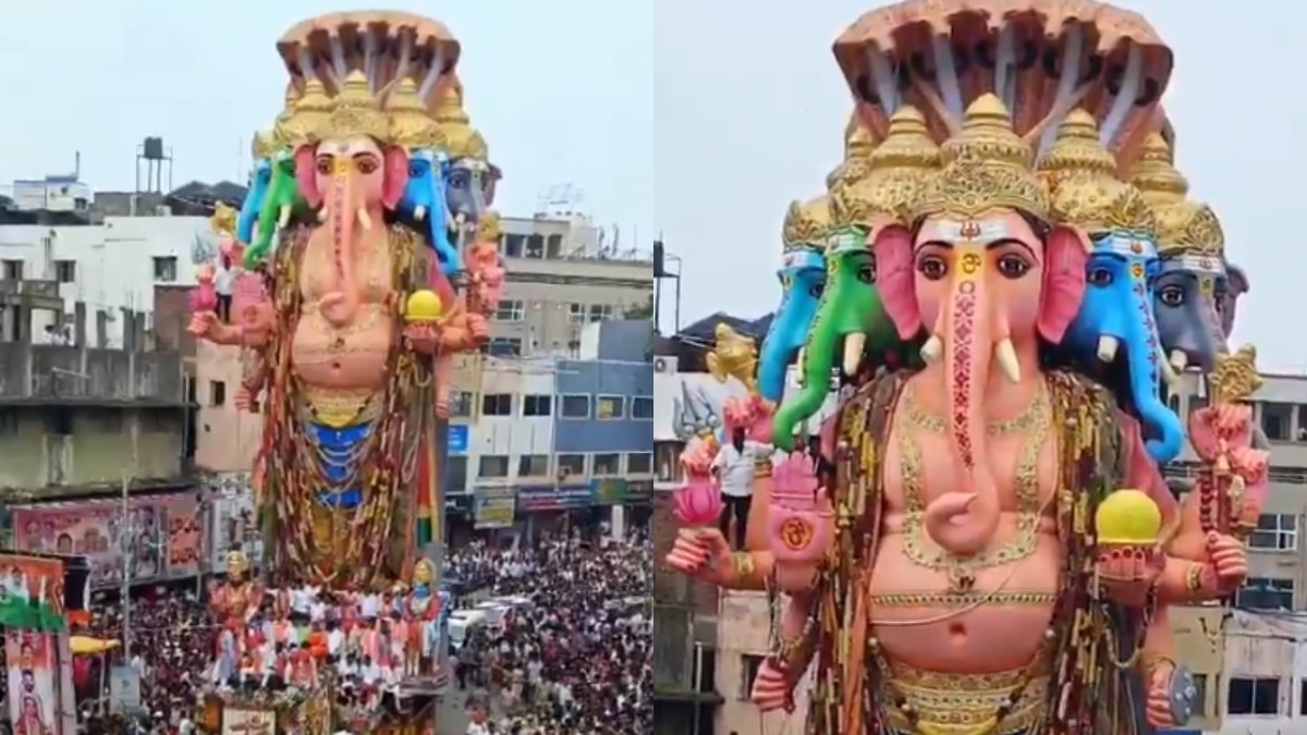 ಹೈದರಾಬಾದ್‌ನಲ್ಲಿ ಗಣೇಶೋತ್ಸವದ ಸಂಭ್ರಮ- ಖೈರತಾಬಾದ್ ಬಡಾ ಗಣೇಶನ ವಿಸರ್ಜನಾ ಮೆರವಣಿಗೆ ಆರಂಭ!!