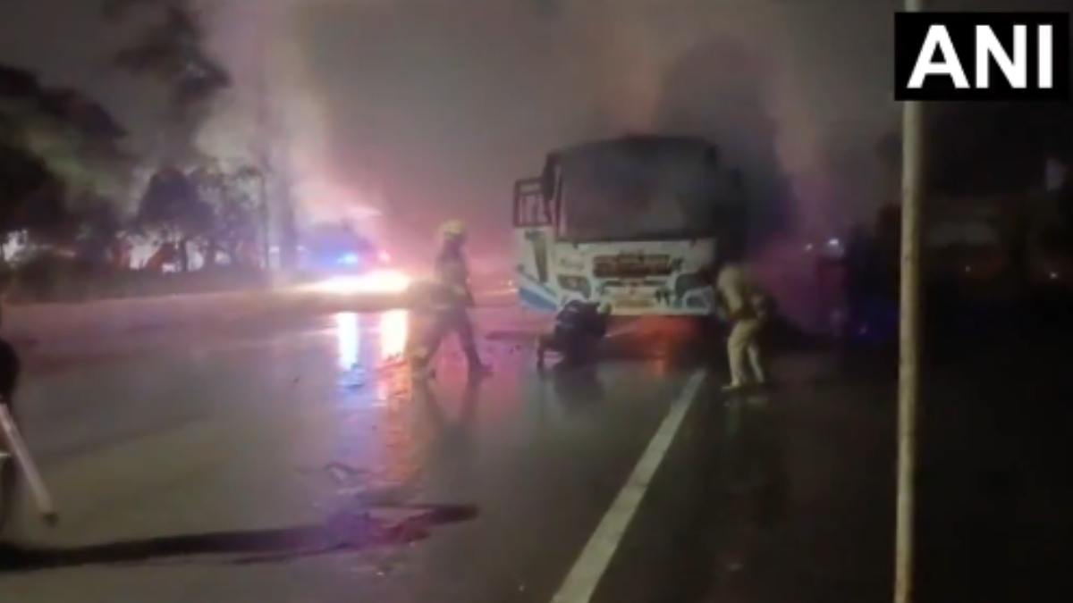 Hyderabad Bus Fire | Photo Credit: https://x.com/ANI