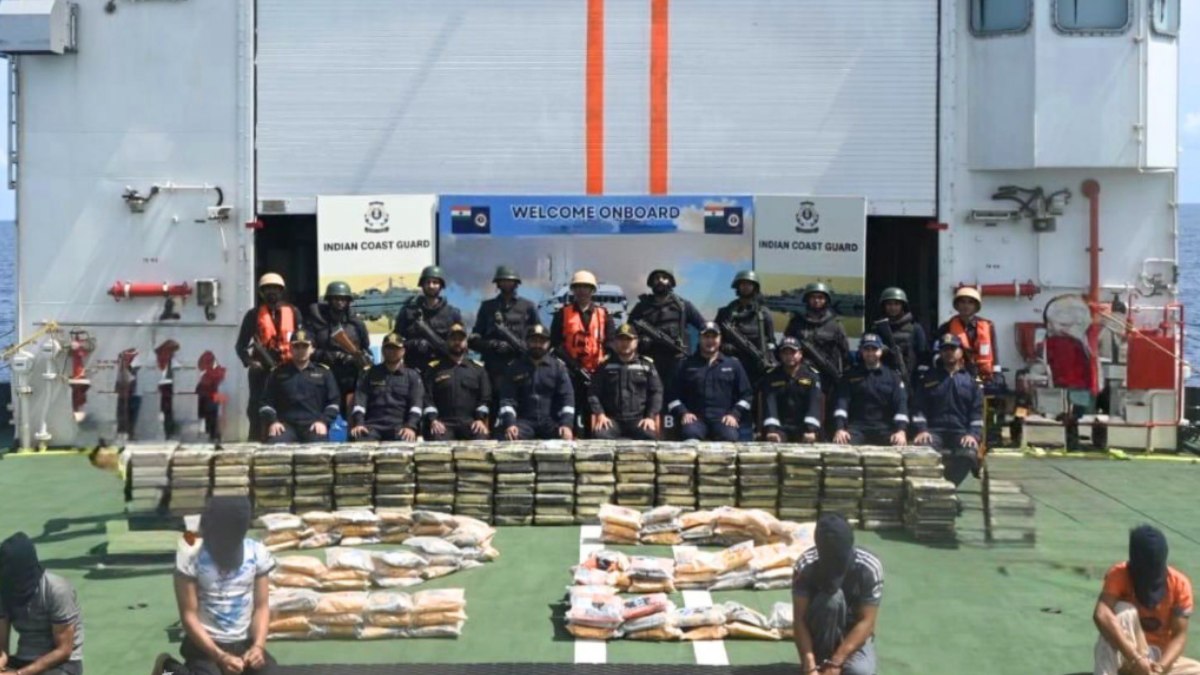 Arabian Sea drug seizure | Photo Credit: https://x.com/IndiaCoastGuard/