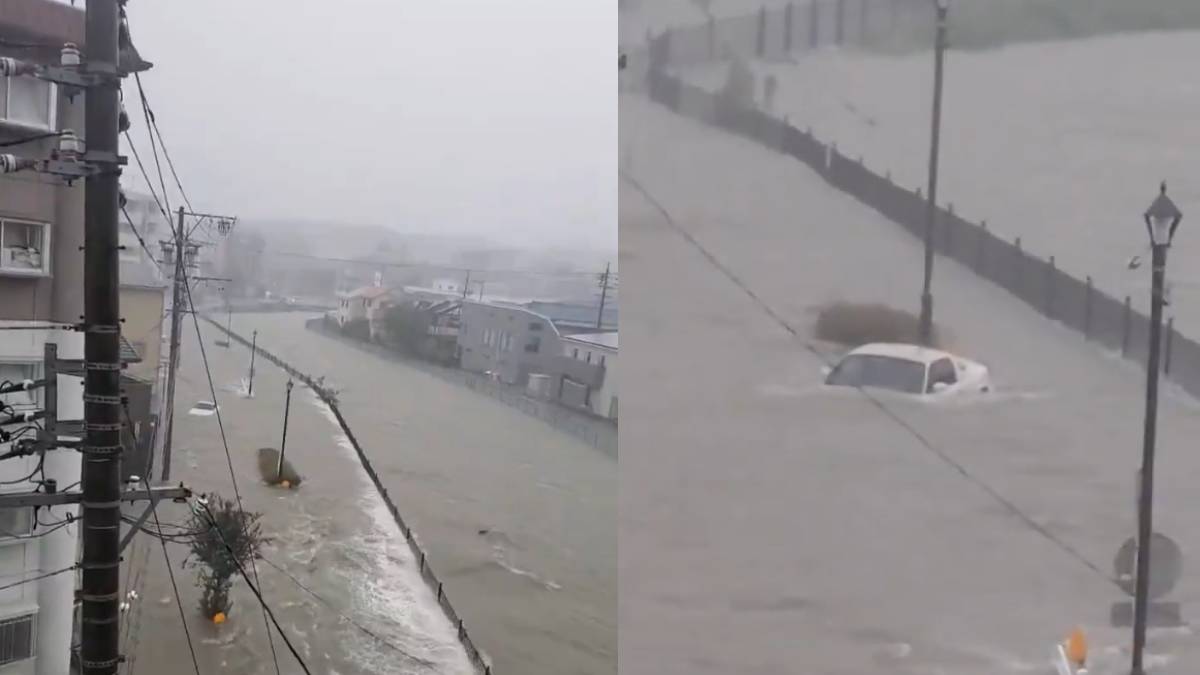 Japan Flooding: Ueda River Overflows in Nagoya After Torrential Rain, Cars Swept Away