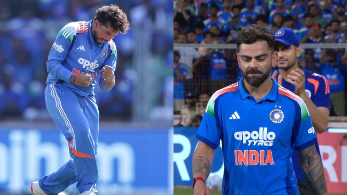 IND vs WI 1st ODI: Gill, Kohli Centuries, Kuldeep 4/40 | Photo Credit: https://x.com/CricCrazyJohns/