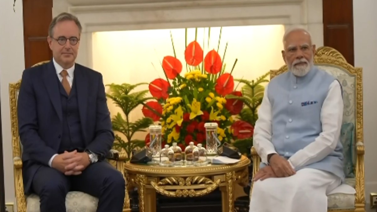 PM Narendra Modi Holds Bilateral Talks With Belgium PM Bart De Wever at Hyderabad House in Delhi