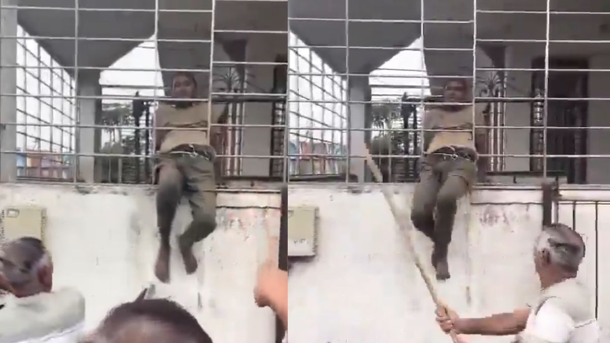 Man Gets Stuck in Grill While Attempting Theft in Surat, Video Goes Viral