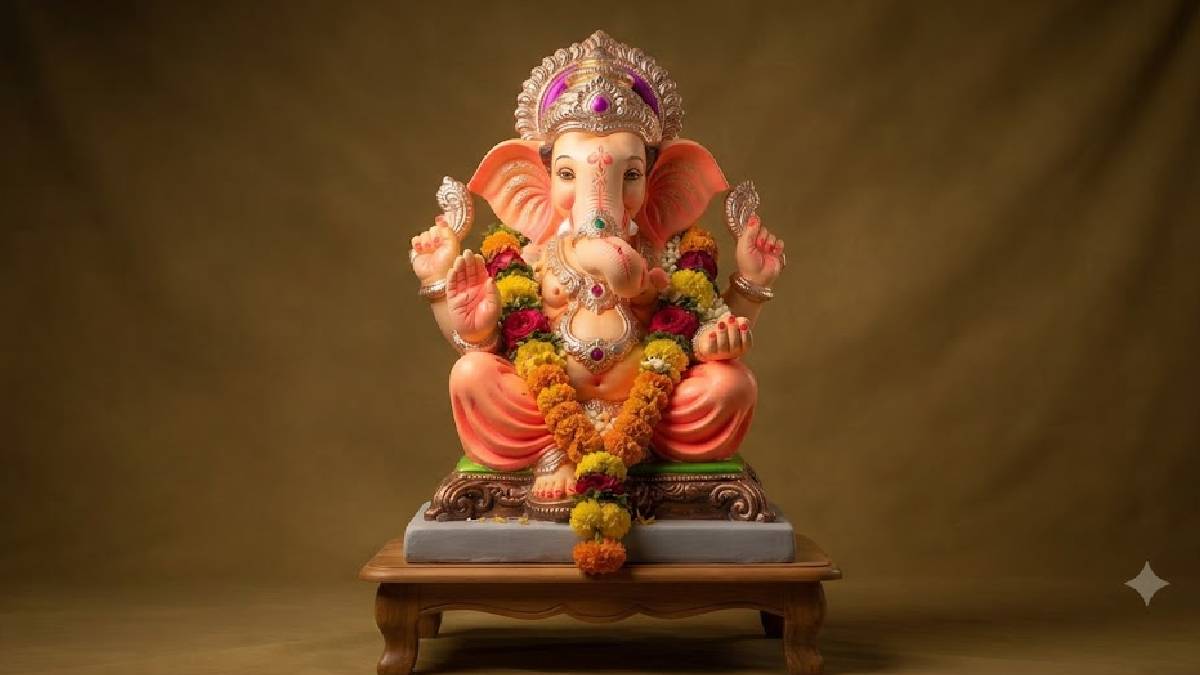 ಮಸೀದಿ ಮುಂದೆ ಗಣೇಶ ಮೂರ್ತಿಗೆ ಹಾರ | Photo Credit: blob:https://gemini.google.com