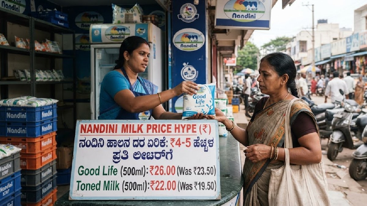ಹಾಲಿನ ಬೆಲೆ ಏರಿಕೆ | Photo Credit: AI