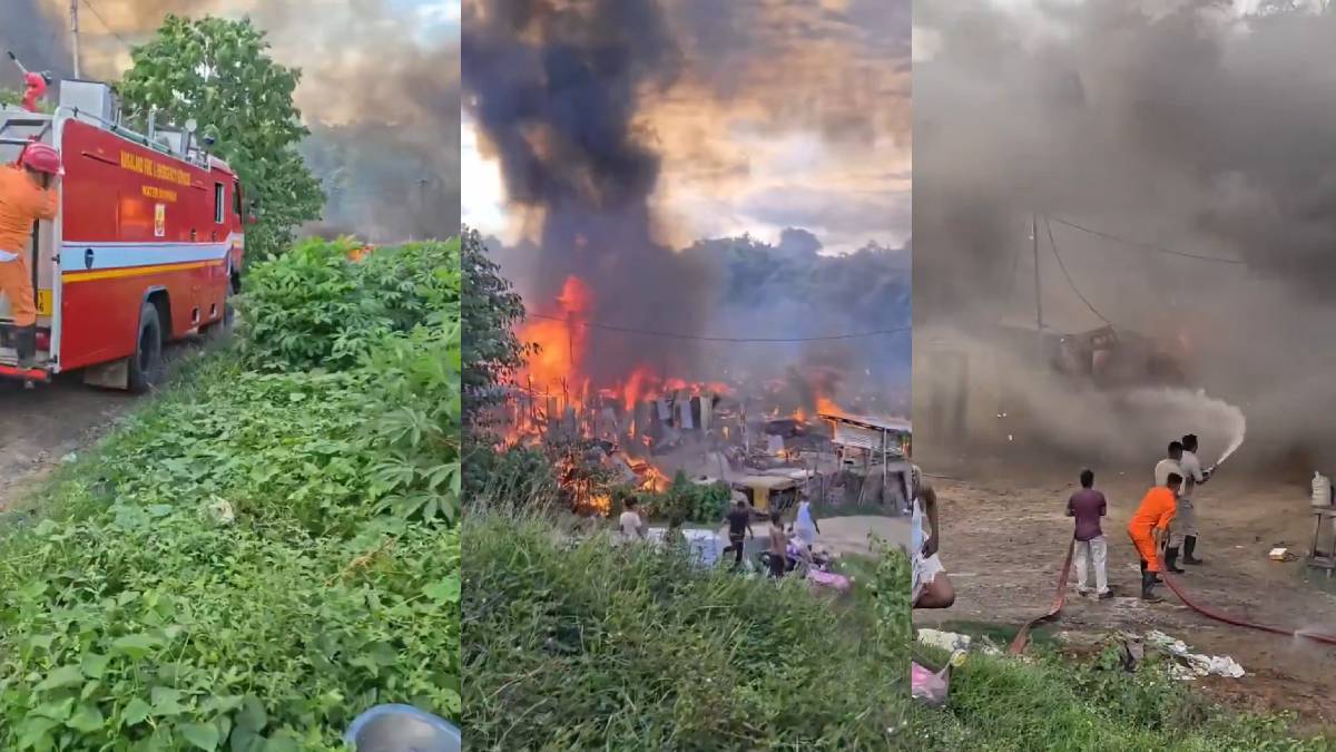 Dimapur Fire: Over 100 Shanties Gutted in Kuda Village, 200 Families Affected