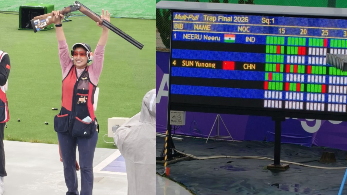 Neeru Dhanda Creates History With Asian Games Gold in Women’s Trap Shooting | Photo Credit: https://x.com/ANI/